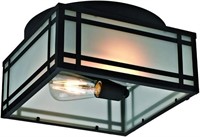 2-Light Mission-Style Outdoor Flush Mount