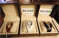 Lot #2144 - (3) GF Ferre leather watches