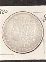 1880 - Morgan Silver Dollar V.f