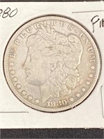 1880 - Morgan Silver Dollar, Fine