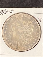 1880 - O - Morgan Silver Dollar V.g