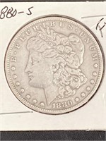 1880 - S - Morgan Silver Dollar, Fine