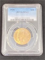 1926 - $10 Gold Indian, Pcgs, Ms-62