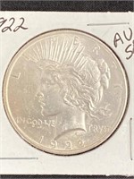 1922 - Peace Silver Dollar - A.u. - 58