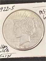 1922 - S - Peace Silver Dollar - Ms-63