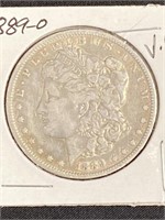1889 - O- Morgan Silver Dollar V.g