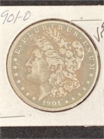 1901 - Morgan Silver Dollar V.f
