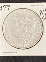 1879 - Morgan Silver Dollar A.u.-58
