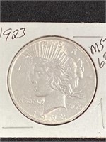 1923 - Peace Silver Dollar- Ms-63