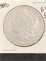 1880 - Morgan Silver Dollar- Au-58
