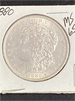 1880 - Morgan Silver Dollar- Ms-65