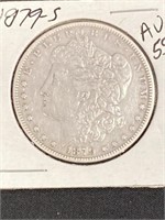 1879 - Morgan Silver Dollar- Au-55