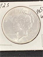 1923 - Peace Silver Dollar- Ms-61