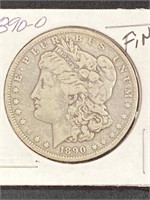 1890 - O - Morgan Silver Dollar