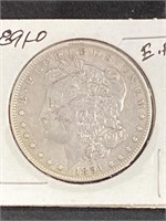 1891 O - Morgan Silver Dollar E.f