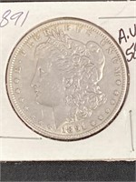 1891 - Morgan Silver Dollar A.u.58