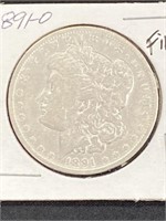 1891 - O - Morgan Silver Dollar, Fine