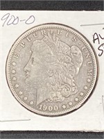1900  - O - Morgan Silver Dollar, A.u.50