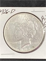 1926 - D - Peace Silver Dollar A.u.-58