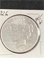 1926 - Peace Silver Dollar Ms-61