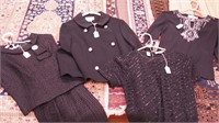 Four pieces of women's clothing: vintage two-piece