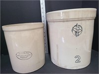 1 Marked Medalta & 1 Marked Medacine Hat Potteries
