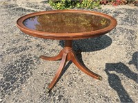 Antique Clawfoot Glass Coffee Tea Tray Table