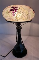 Pairpoint Reverse Painted Grape Lamp Water Lilly