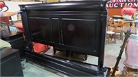 KING SIZE BLACK PAINTED BED W/RAILS