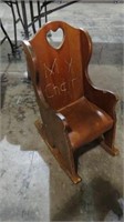 PRIMITIVE "MY CHAIR" CHILDS ROCKING CHAIR