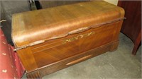 WATERFALL CARVED & INLAID CEDAR CHEST