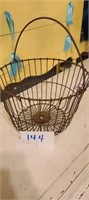 Antique Wire Basket With Handle