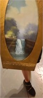 Waterfall Picture With Ornate Wooden Frame