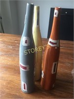 3 Hand Made Vases