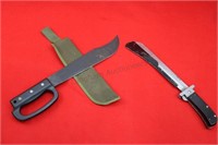 CaseXX WWII Survival Folding Machete&Ontario Bowie