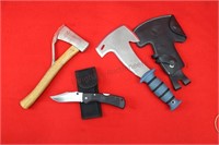 Safety Axe, Condor Hatchet & SOG Folding Knife