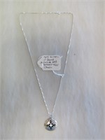Najavo Made Silver Opal Pendant w/20" Silver Chain