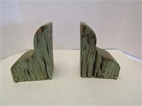 Distressed Wood Book Ends