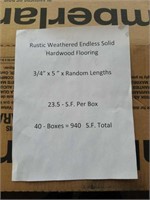 Rustic weathered endless solid hardwood flooring