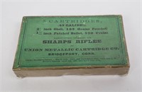 Sharps Rifle .45 Patched Bullet 2 7/8 Shell Box