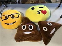 Emoji throw pillows