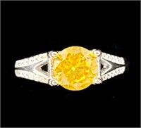 1.25+ CT Canary Larenskite® Solitaire Ring