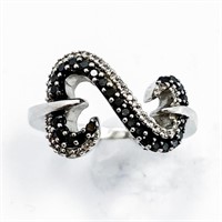Unchained Heart Black & White Diamond Ring
