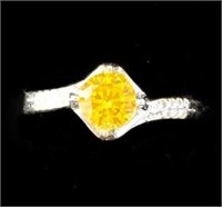 3/4+ CT Canary Larenskite® Silver Bypass Ring