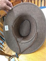 Adult Western style hat- new brown