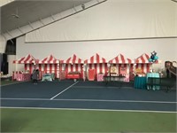 10x10 Red and white carnival tent