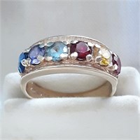 14K Gold Ring with Gemstones