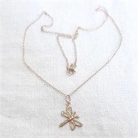 14K Gold Dragonfly Necklace