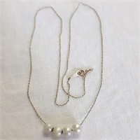 14K Gold Necklace w/ Pearls