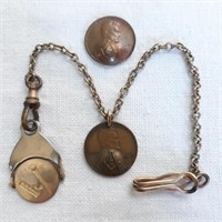 Masonic Watch Chain w/ Spinner